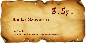 Barta Szeverin névjegykártya